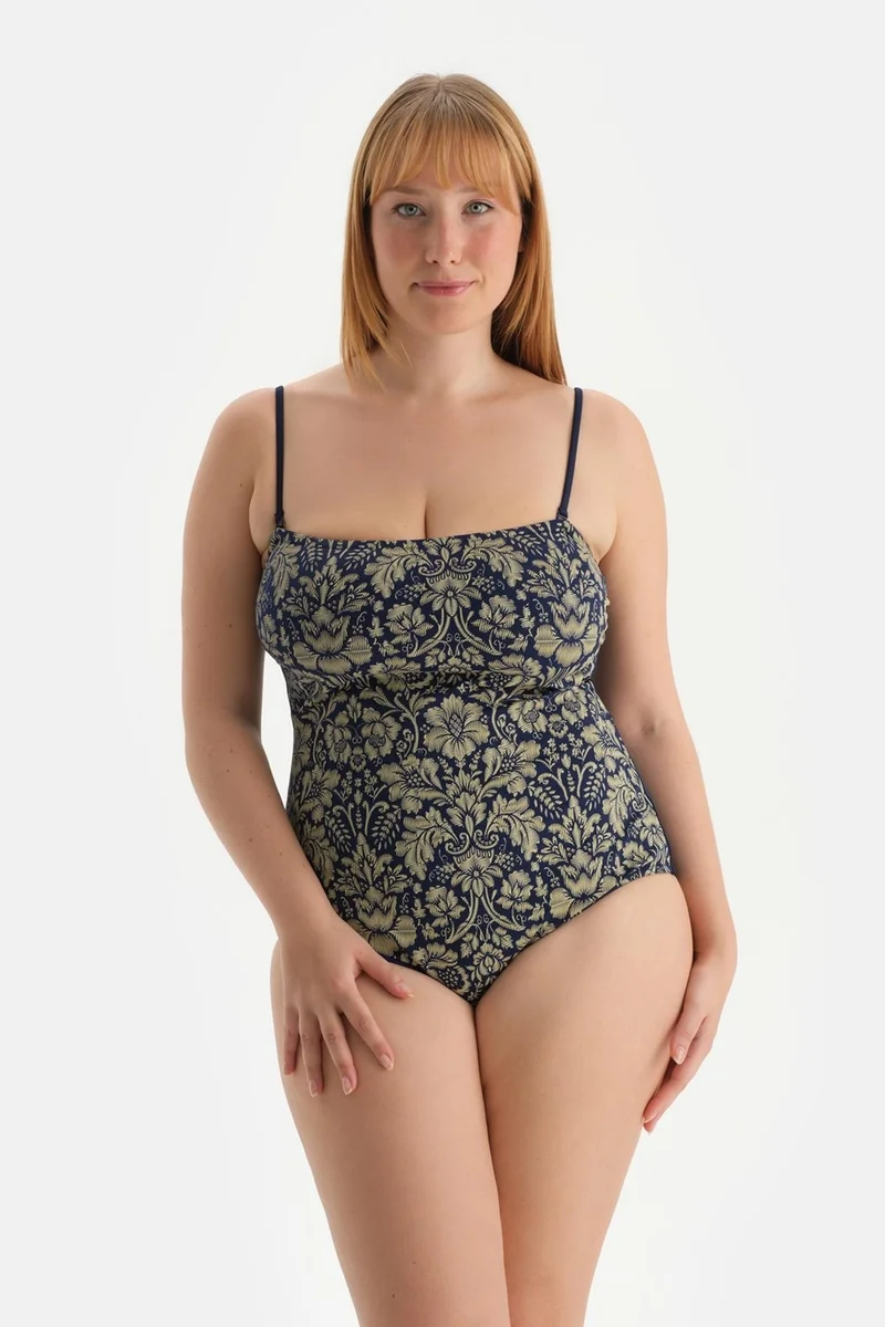 dagi Navy Blue Corset Contouring Swimsuit