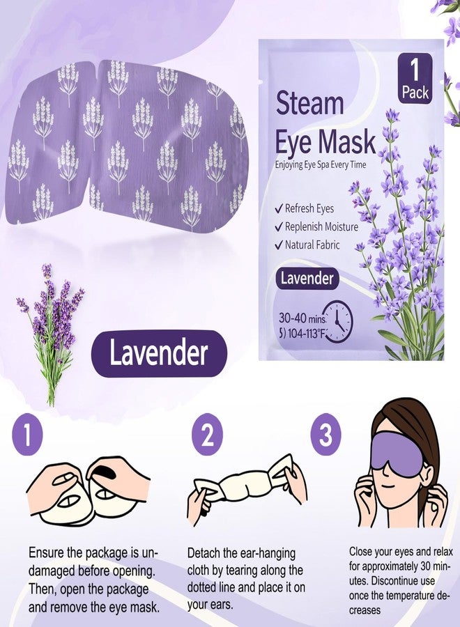 Croloose 50 Pcs Steam Eye Masks for Dry Eyes Lavender Self Heated Steam Warm Eye Mask Heated Disposable Eyes Masks for Dark Circles, Puffy, Relief Stress, Fatigue Relaxation Gifts - Image 5
