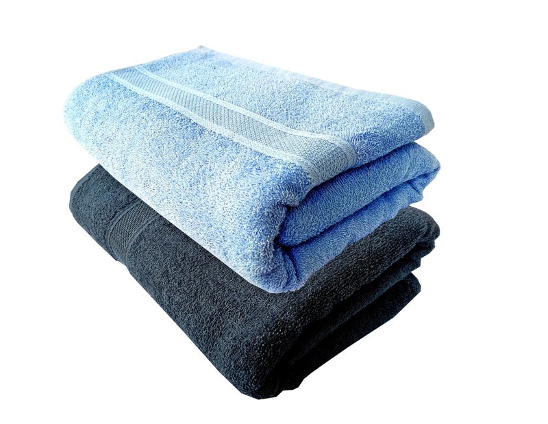 Space Fly 100% Cotton Quick Dry Extra Absorbent Dry Faster & Light Weight Plain Bath Towels (Size : 70X140 CM_Multi Color) - Image 1
