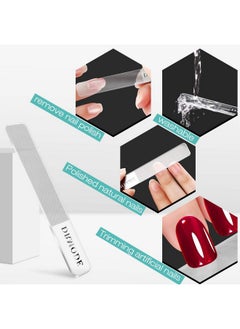 DRMODE Glass Nail File - 2PC Upgrade Glass Nail Shiner for Natural Nails Nano Nail Buffers Crystal Polisher with Case, Professional Manicure Tools Kit for Acrylic Nail Care for Women and Girls  - Image 5