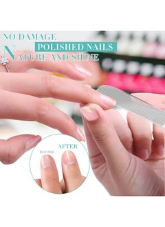 DRMODE Glass Nail File - 2PC Upgrade Glass Nail Shiner for Natural Nails Nano Nail Buffers Crystal Polisher with Case, Professional Manicure Tools Kit for Acrylic Nail Care for Women and Girls  - Image 2