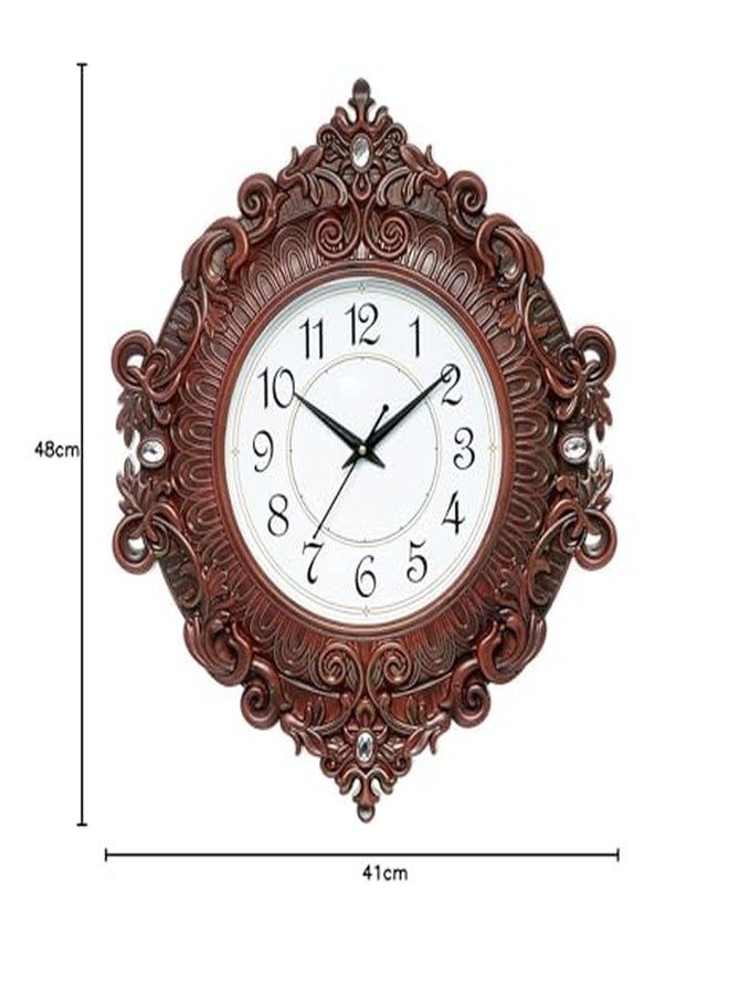 Harbour Analog Latest Stylish New Models Wall Clock For Home Living Room Hall Bedroom (Size Height 48 Cm X Width 41 Cm)- Home Decor Big Size Wall Clock -911Mkjh4(Plastic, Yellow) - Image 5