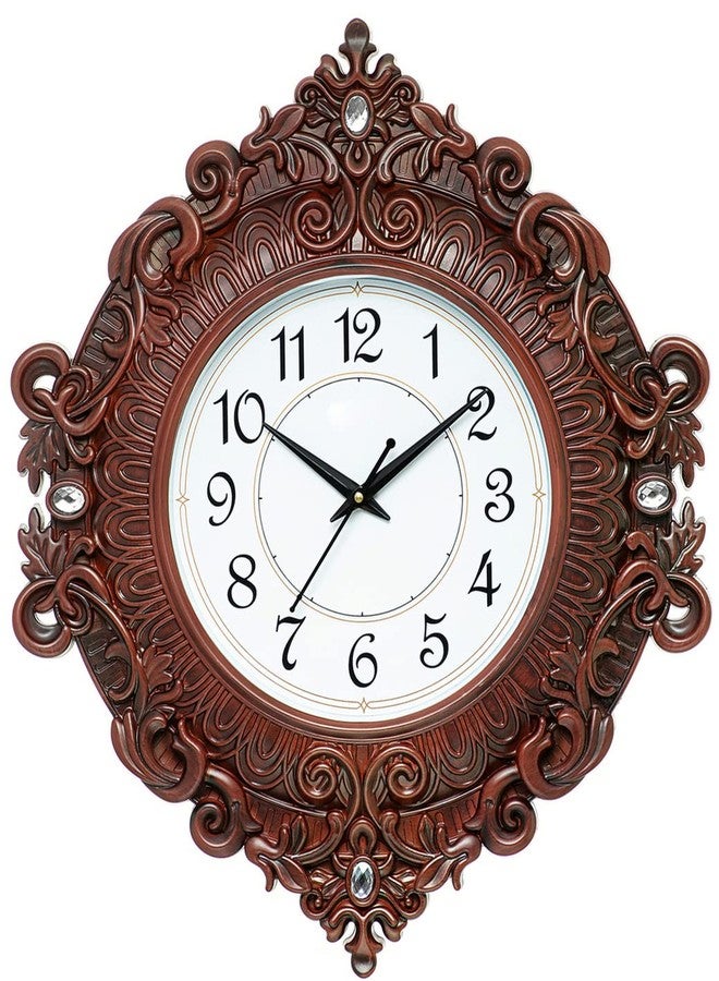 Harbour Analog Latest Stylish New Models Wall Clock For Home Living Room Hall Bedroom (Size Height 48 Cm X Width 41 Cm)- Home Decor Big Size Wall Clock -911Mkjh4(Plastic, Yellow) - Image 2