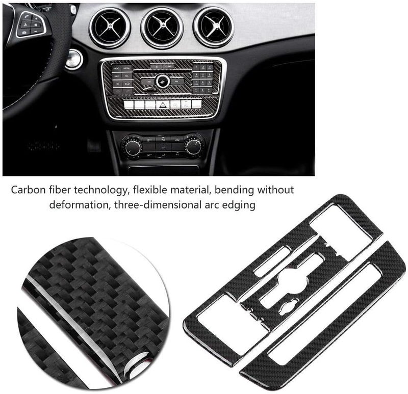 klarako Carbon Fiber CD Air Conditioning Control Panel Cover for Mercedesklarako Benz A Class B Class CLA GLA - Image 5