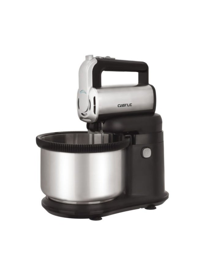 كاسل مضرب بيض بالعجان 700 وات سعة 4 لتر 5 سرعات لون أسود فضي موديل HMB7040 - Image 1