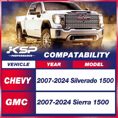 KSP PERFORMANCE KSP 2.5”Sierra Lift Kits, 2.5in Front Leveling Lift Spacers Compatible with Chevrolet Silverado 1500 GMC Sierra 1500 2007-2024, Aluminum Suspension Level Lift Kit Raise The Truck 2.5inch in The Front - Image 2