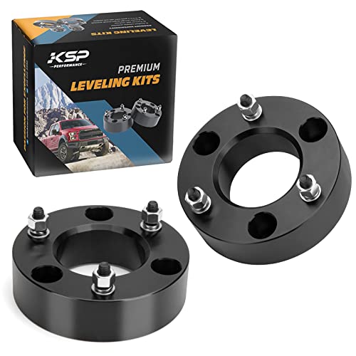 KSP PERFORMANCE KSP 2.5”Sierra Lift Kits, 2.5in Front Leveling Lift Spacers Compatible with Chevrolet Silverado 1500 GMC Sierra 1500 2007-2024, Aluminum Suspension Level Lift Kit Raise The Truck 2.5inch in The Front - Image 1
