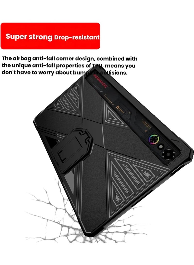 general Compatible with Nubia RedMagic Gaming Tablet 3 Pro 9.06 inch (2025) Protective Case,Drop-Resistant,Anti-Scratch,Folding Stand,Anti-Fingerprint Cover - Image 3