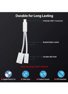 SYOSI 2IN1 USB C to Lightning Headphone Audio Adapter with 60W Charge for iPhone 15 Pro Max,Male USBC to Female Lightning Earphone Converter with USB C Fast Charge Splitter for iPad 10,Not for DataandOTG  - Image 4