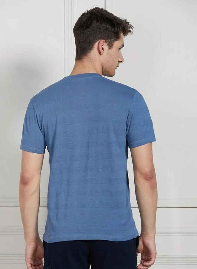 Dennis Lingo Dennis lingo Men Textured Cotton Crew Neck T-Shirt