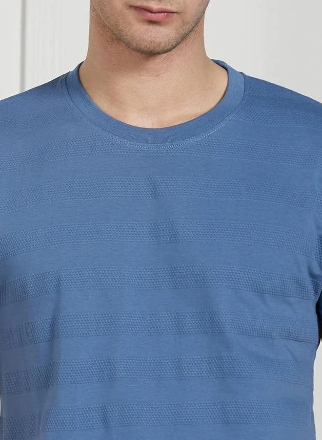 Dennis Lingo Dennis lingo Men Textured Cotton Crew Neck T-Shirt