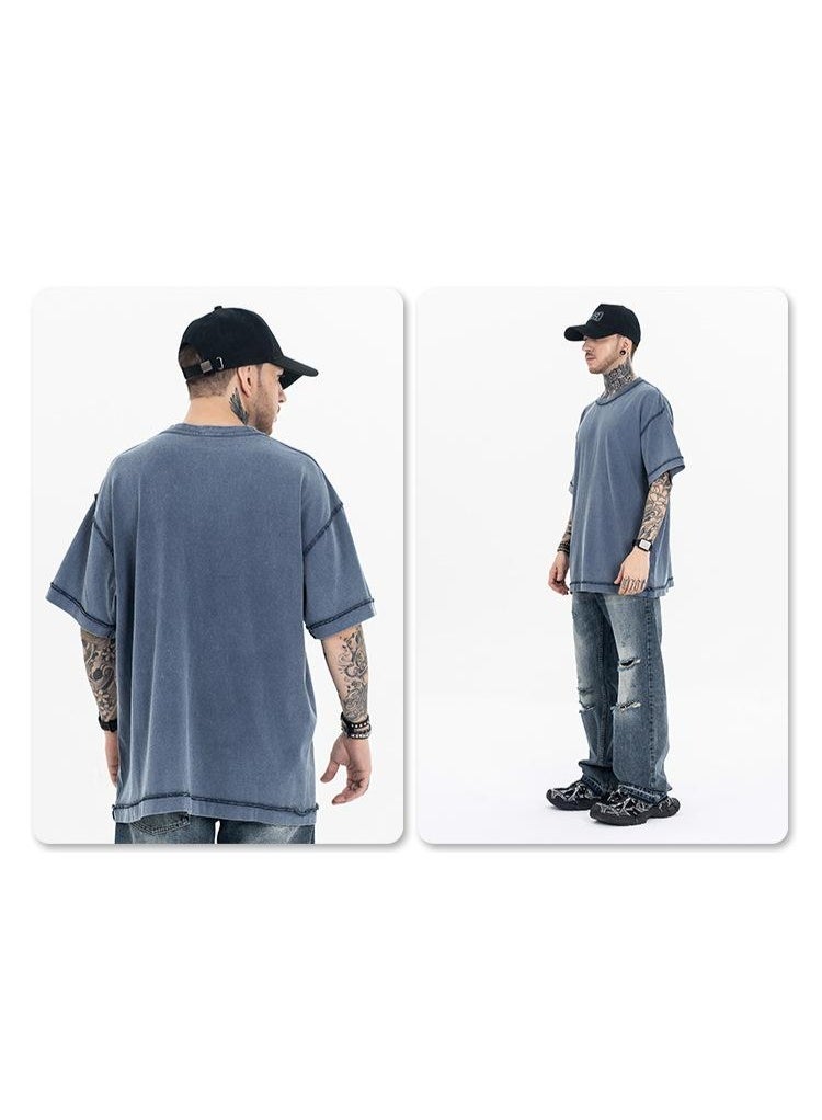 Cotton T Shirts for Men Loose fit Short Sleeve Shirts Crewneck Tshirt Men Plain T Shirts - Image 2