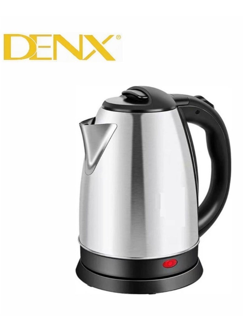 gvc pro ثلاجة باب واحد 3 أقدام 86 لتر GVCRF-140-1 فضي/إنوكس وغلاية كهربائية DENX، سعة 1.8 لتر، غليان سريع، غلاية عالية السرعة، قاعدة دوارة 360°، DX1774Bundle - Image 3