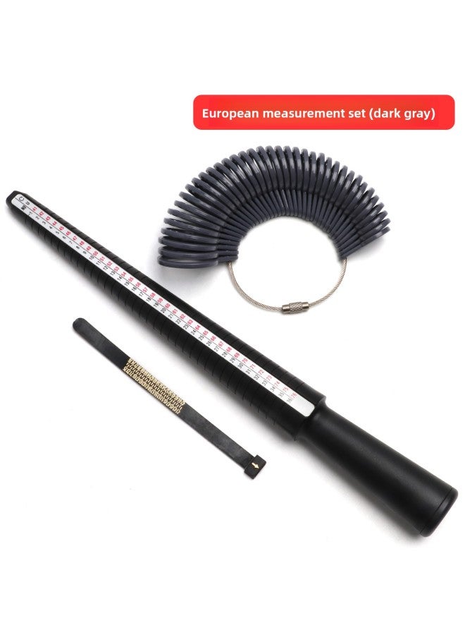 European Plastic Ring Ring Ring Rod Measuring Belt Three-piece Set Of US Gauge Hong Kong Soft Ruler Measuring Finger Circumference Size 