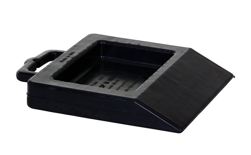 Vestil VPTS-05 Pallet Truck Stop, 11-1/2" Length, 11-1/2" Width, 2" Height , Black - Image 1