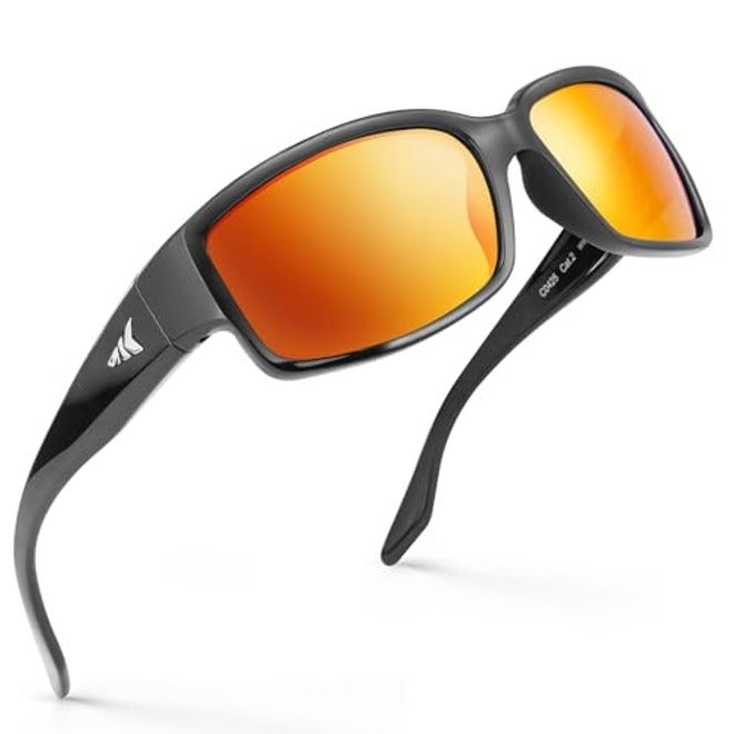 KastKing Skidaway Polarized Sport Sunglasses for Men and Women, Wrap Design, UV Protection, Ideal for Driving, Fishing, Cycling, and Running