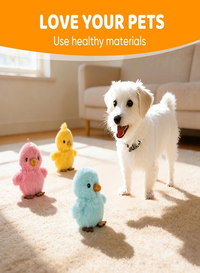 Sew Butiful 3PCS 6'' Squeak Plush Toy, Funny Animal Sets Pet Interactive Play for Small,Medium Dogs Assorted Color - Image 2