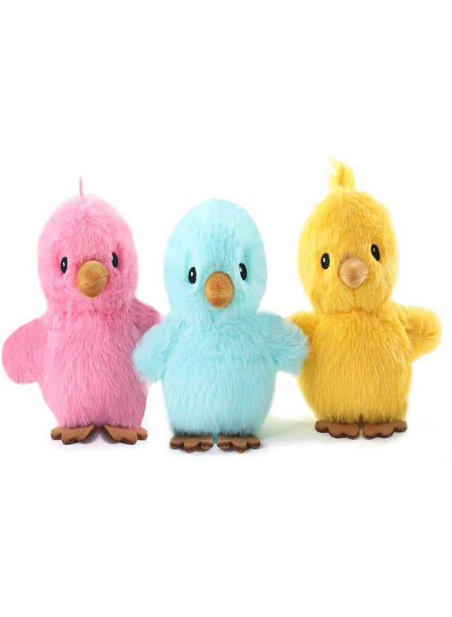 Sew Butiful 3PCS 6'' Squeak Plush Toy, Funny Animal Sets Pet Interactive Play for Small,Medium Dogs Assorted Color - Image 1