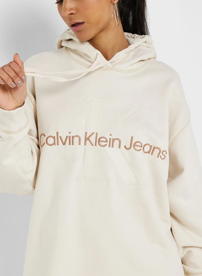 Calvin Klein Jeans Hooded Sweater Dress