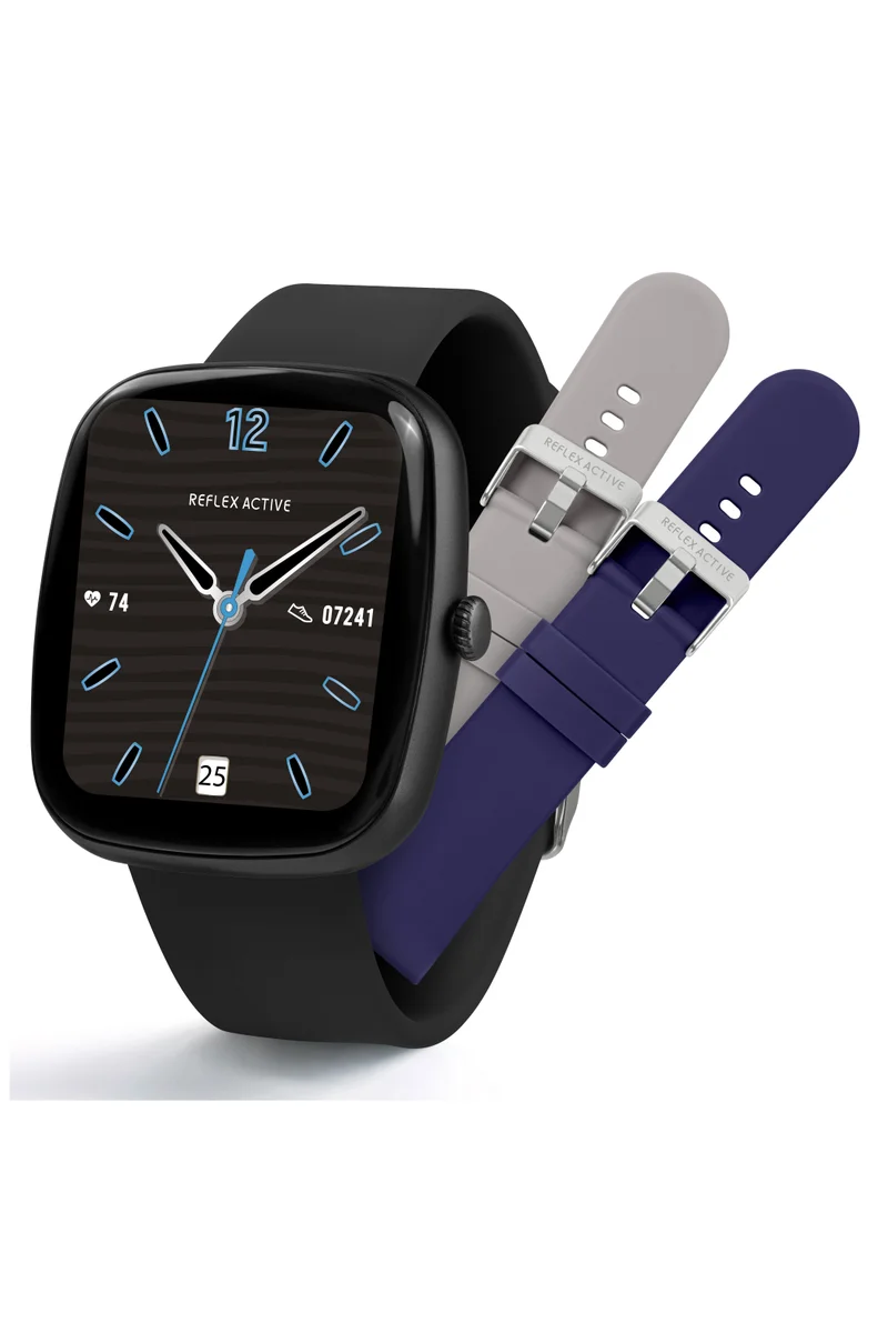 REFLEX ACTIVE Reflex Active Series 50 Smart Black Calling Watch Interchangeable Set