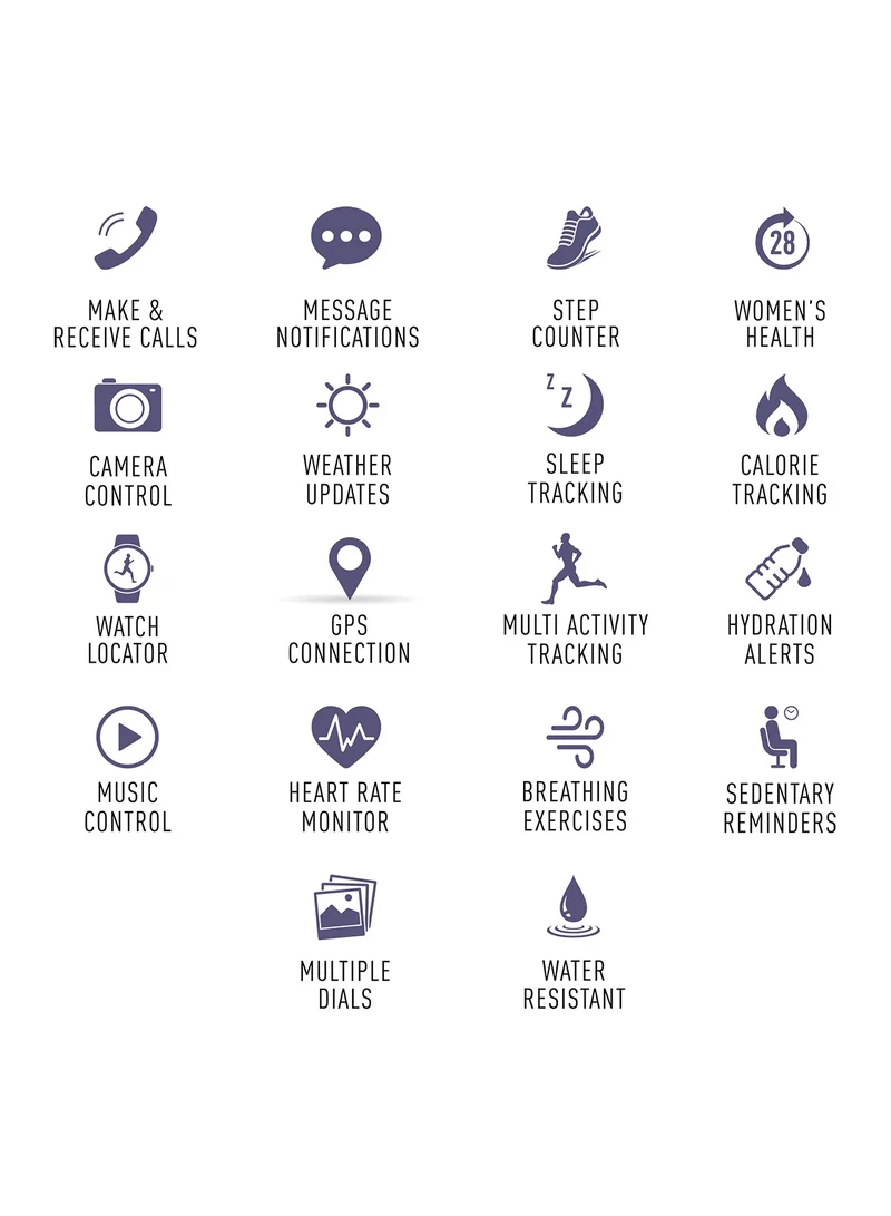 ريفليكس نشط ساعة نيكس سي الذكية للمكالمات من ريفلكس أكتيف، سوداء، طقم قابل للتبديل