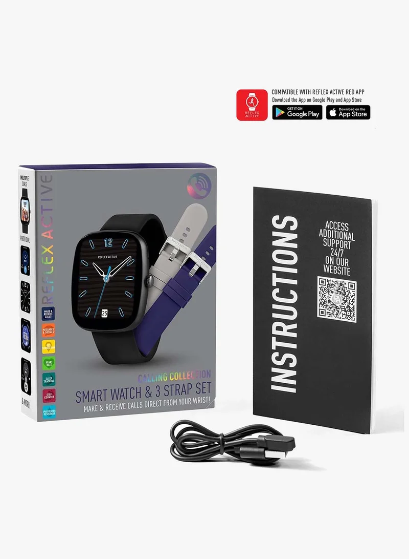 Reflex Active  Reflex Active Nexus C 100 Smart Black Calling Watch Interchangeable Set for Men | Best Price UAE