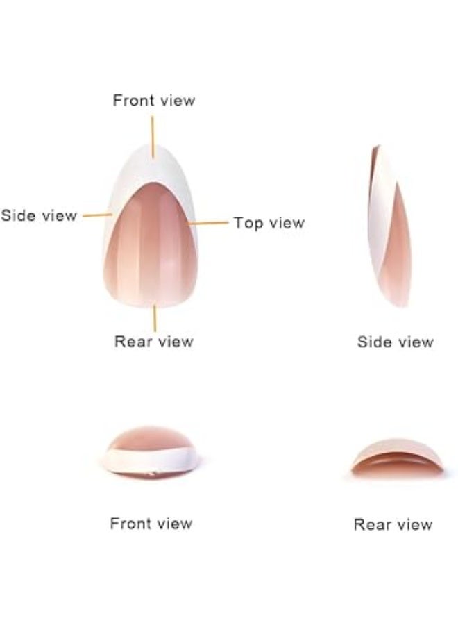 French manicures (French style - style) in a skin tone gradient, 120 pieces - Image 4