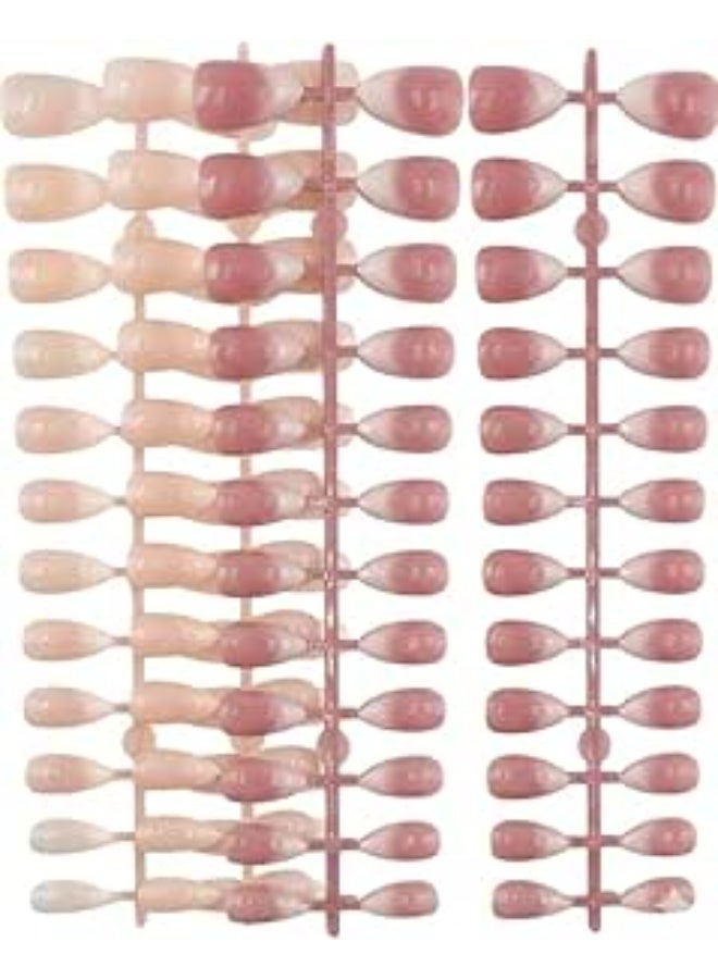 French manicures (French style - style) in a skin tone gradient, 120 pieces - Image 1