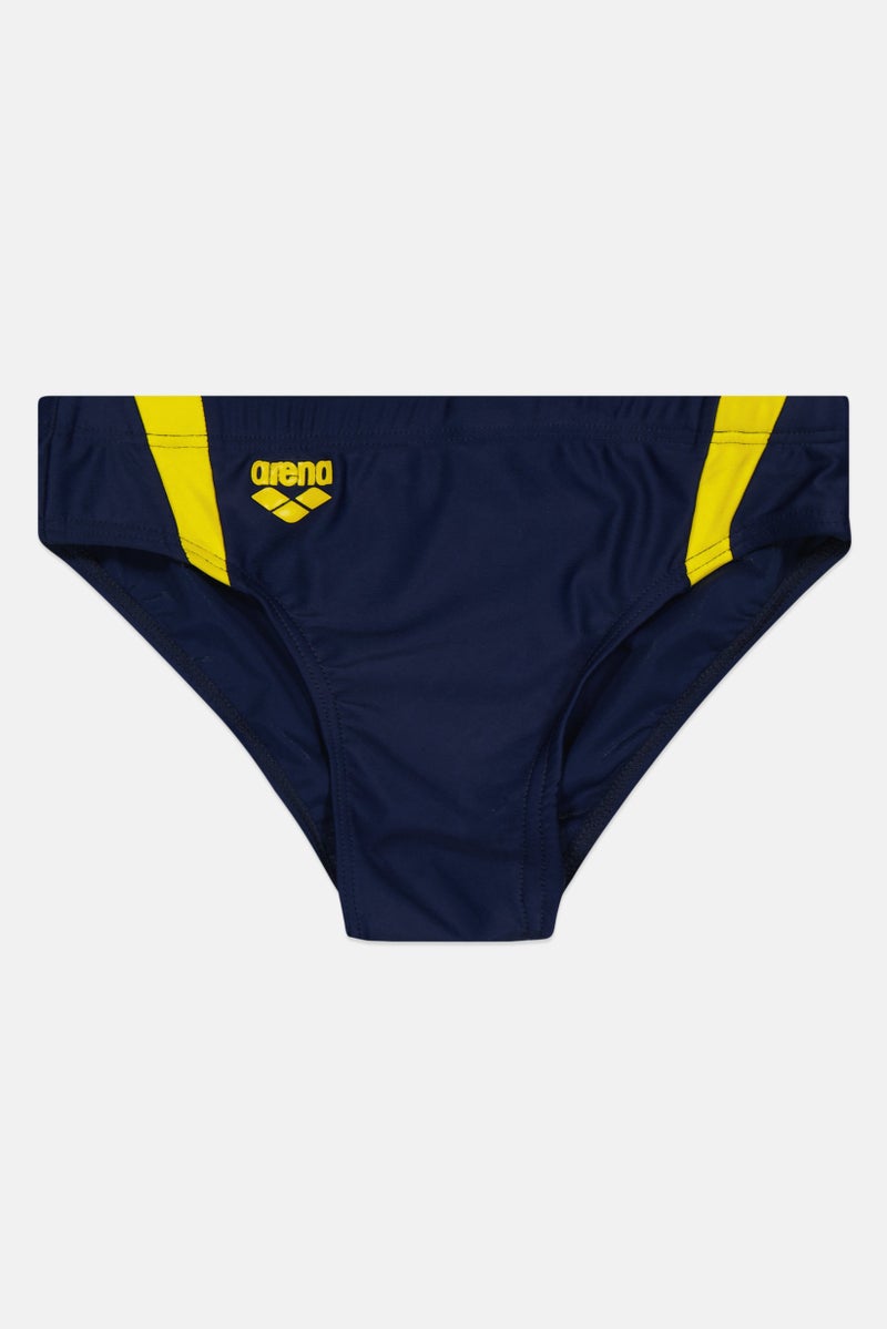 arena سروال سباحة للأطفال الأولاد بشعار العلامة التجارية، أزرق داكن - Image 1