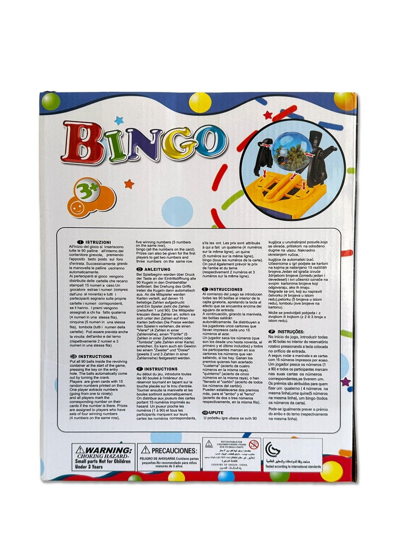 Family Bingo Game Set with 90 Number Balls, 48 Reusable Cards & Rolling Dispenser - Image 5