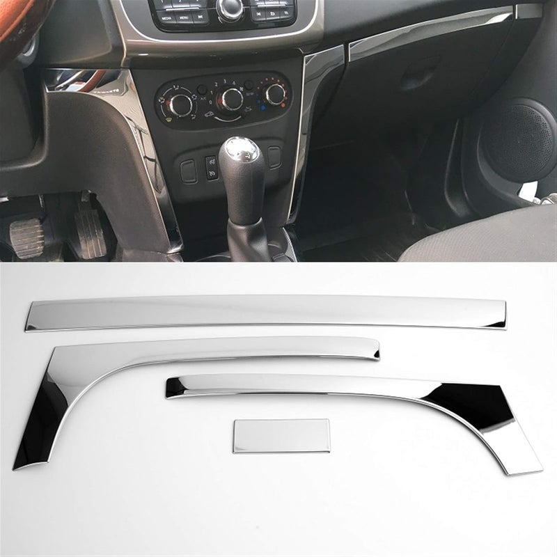 DEMULAX 4pcs Stainless Steel Interior Dash Trim for Renault Dacia - Image 2