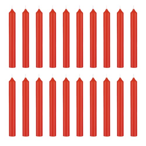 PROSPERRO LUMO by Parkash Unscented Chime Wax Candles- Red, Set of 20 - Image 4