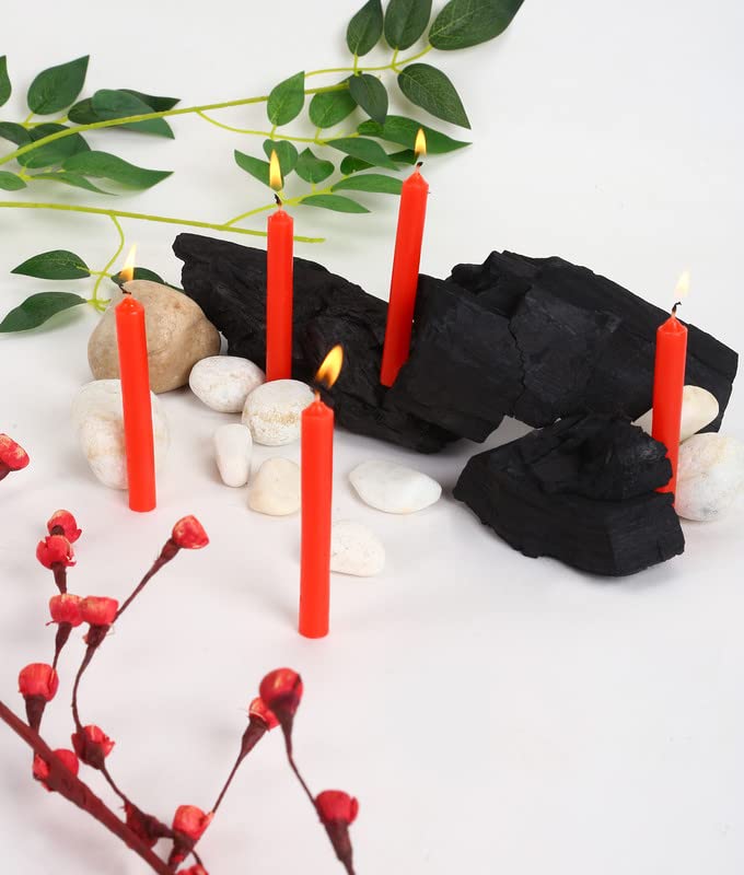 PROSPERRO LUMO by Parkash Unscented Chime Wax Candles- Red, Set of 20 - Image 2