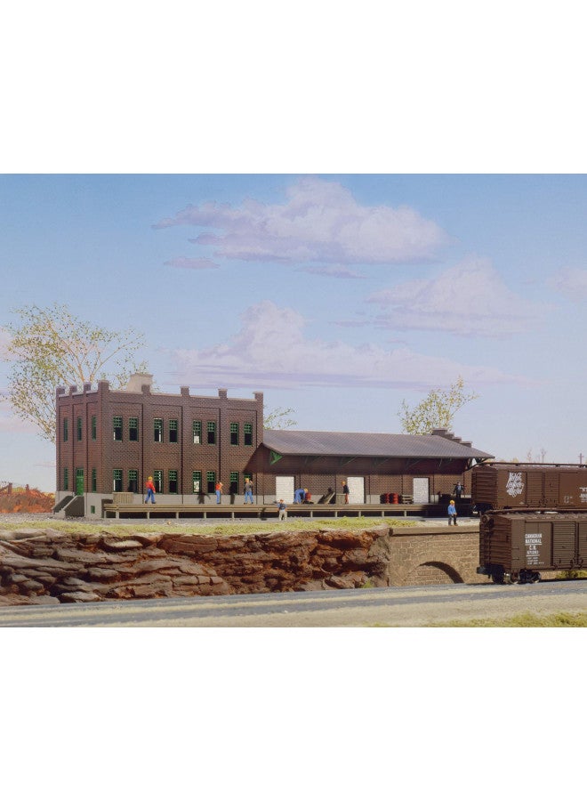 Walthers Cornerstone N Scale Model Water Street Freight Terminal Kit, 11 x 3-1/2" 27.5 x 8.7cm