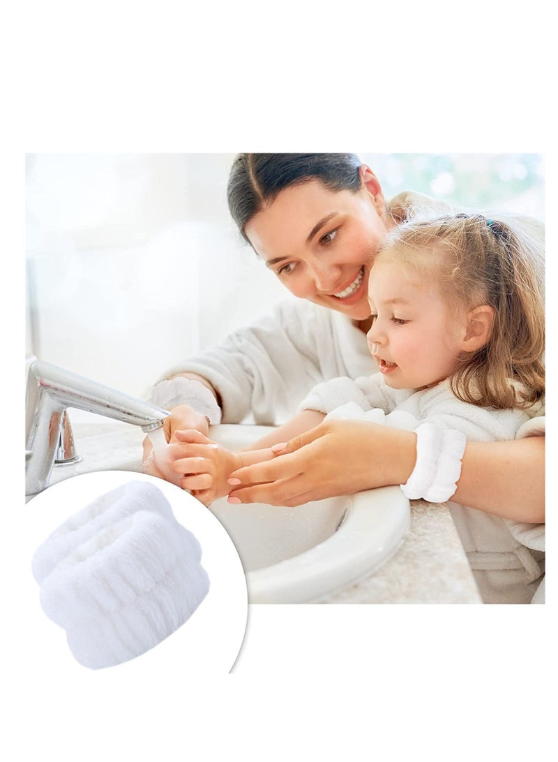 AROAQ SPA Headband Face Wash Wristband and Headband Set Microfiber Wristbands Wrist Towels for Washing Face, Absorbent Wash Bands Wrist Scrunchies No Drip Cleansing Cuffs for Girls Black - Image 3