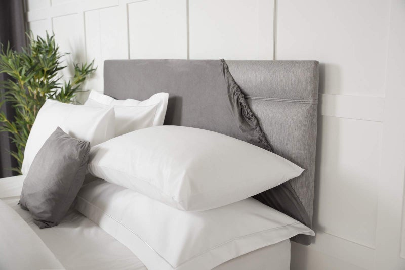 Belledorm Headboard Wrap  Transforms a drab looking Headboard  Luxury Faux Suede Charcoal King