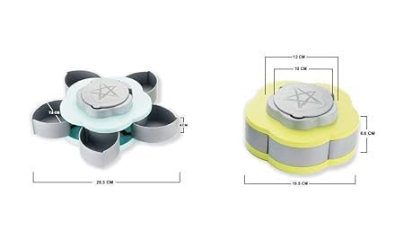 Imported Flower Candy Box Serving Rotating Tray for Dry Fruit, Candy, Chocolate, Snacks,Storage ContainerFlower Shape Container Serving Rotating Type Spice Storage - Image 5