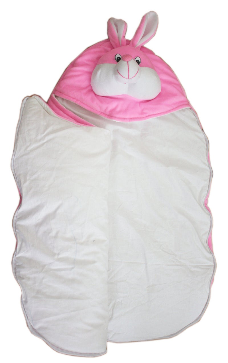 Amardeep Cute Cartoon Face Baby Sleeping Bag Cum Baby Carry Bag (Pink) - Image 2
