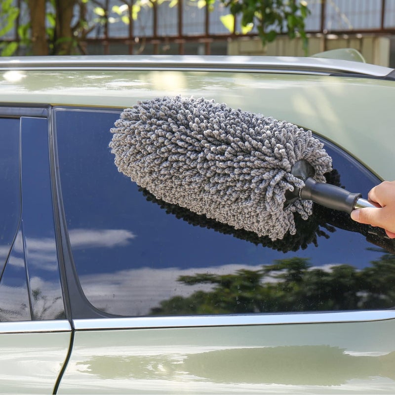IPELY Microfiber Car Duster with Extendable Handle - Scratch Free Cleaning Tool - Image 5