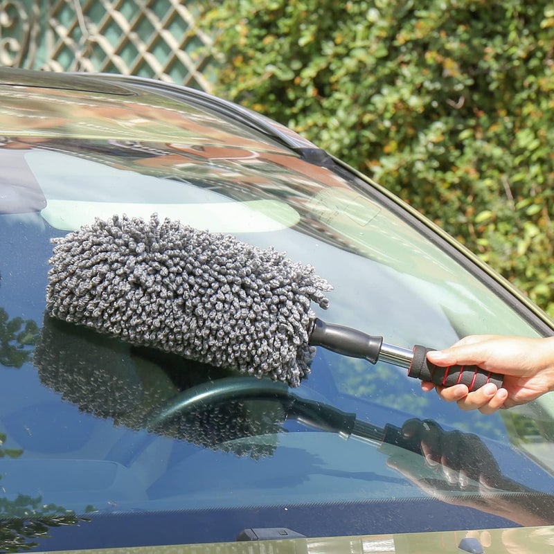 IPELY Microfiber Car Duster with Extendable Handle - Scratch Free Cleaning Tool - Image 4