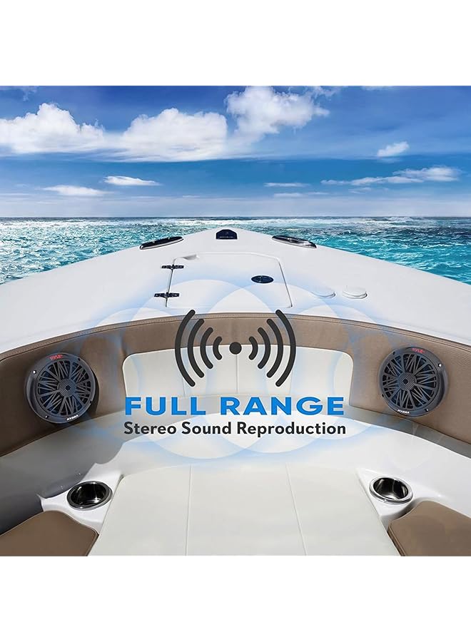 Pyle 200 Watt Marine Boat Speaker System Weather Proof Dual 2 Way 6.5 Inch Outdoor Speakers W/ 85Hz-6Khz Frequency Response, Heavy Duty 8Oz Magnet Structure Plmr6Kb,Black - Image 3