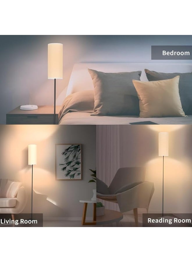 zentora Modern Floor Lamp for Living Room & Bedroom, Minimalist Standing Pole Lamp, 3 Color Temperatures (Warm/Neutral/Cool), Black Finish, Tall Lamp with Lampshade & Foot Switch - Image 5