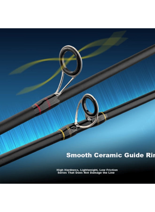 Clear Water Qingshui Double Rod Tip M/ml Action Fishing Rod Carbon Fiber Rod Fishing Gear Ultra Hard Sea Rod Casting Rod Fishing Rod Set - Image 2