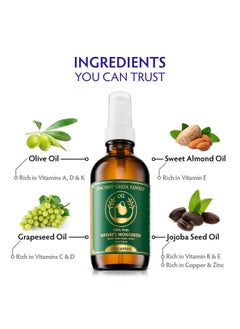 Ancient Greek Remedy Ancient Greek Remedy Unscented Organic Face and Body Oil made of Olive, Almond, Jojoba, and vitamin E oil for Sensitive Dry Skin, Hair, Nails. Anti Aging Moisturizer for Women, Men 4oz  - Image 3