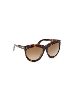 TOM FORD Women's Shield Shape Acetate Sunglasses FT111253G59 Lens Size: 59 Millimeter - Blonde Havana  - Image 3