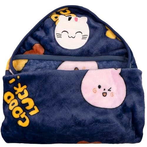 Uber World Newborn Baby Blanket with Hood/Infant AC Blanket/Baby Wrapper/Flannel Baby Blanket for 0-9 Months (70x70cm) Pack of 1 - Image 1