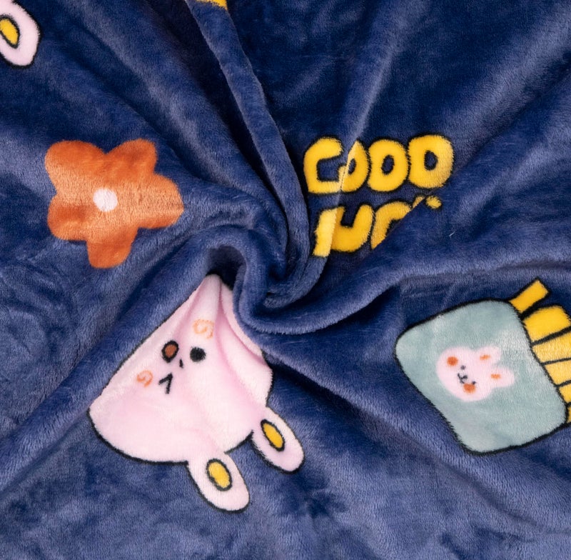 Uber World Newborn Baby Blanket with Hood/Infant AC Blanket/Baby Wrapper/Flannel Baby Blanket for 0-9 Months (70x70cm) Pack of 1 - Image 3