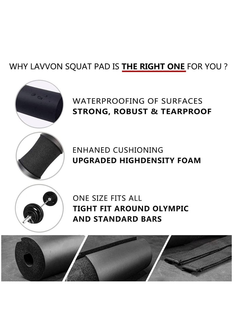 Excefore - Barbell Pad Squat Pad, Foam for Squats Cushion, Lunges & Bar Padding Hip Thrusts Standard Olympic Weight Provides Cushion to Neck and Shoulders While Training - Image 1