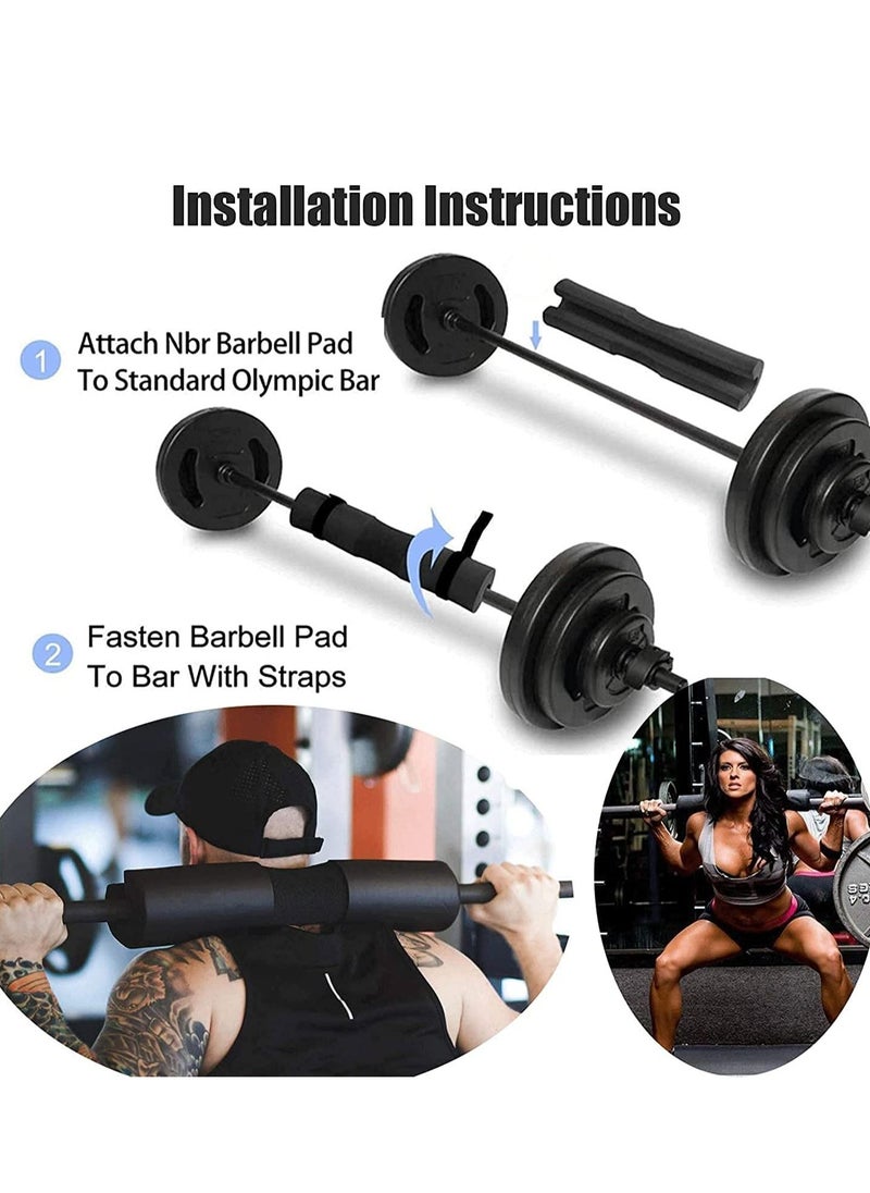 Excefore - Barbell Pad Squat Pad, Foam for Squats Cushion, Lunges & Bar Padding Hip Thrusts Standard Olympic Weight Provides Cushion to Neck and Shoulders While Training - Image 1