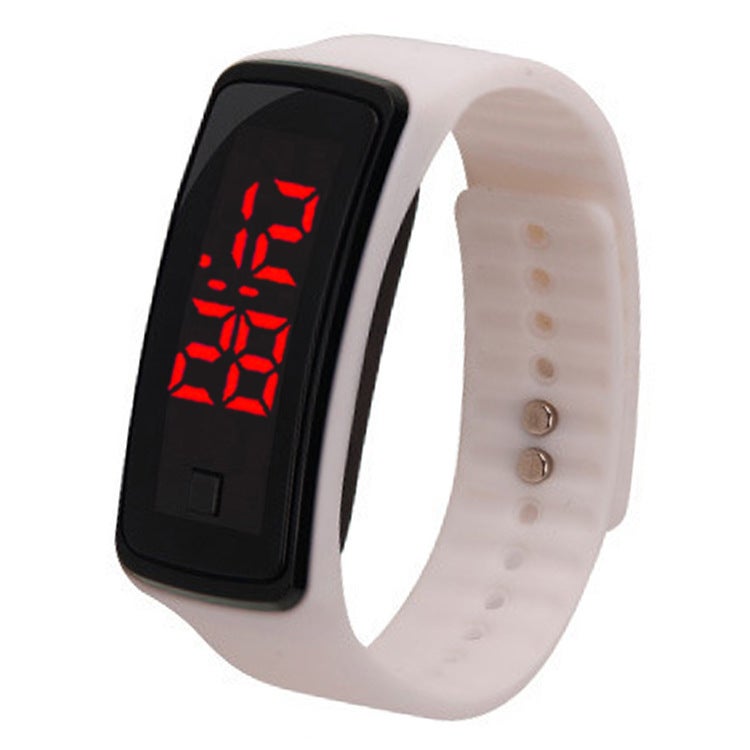 Stylish Sports LED Wristwatch Unisex White 